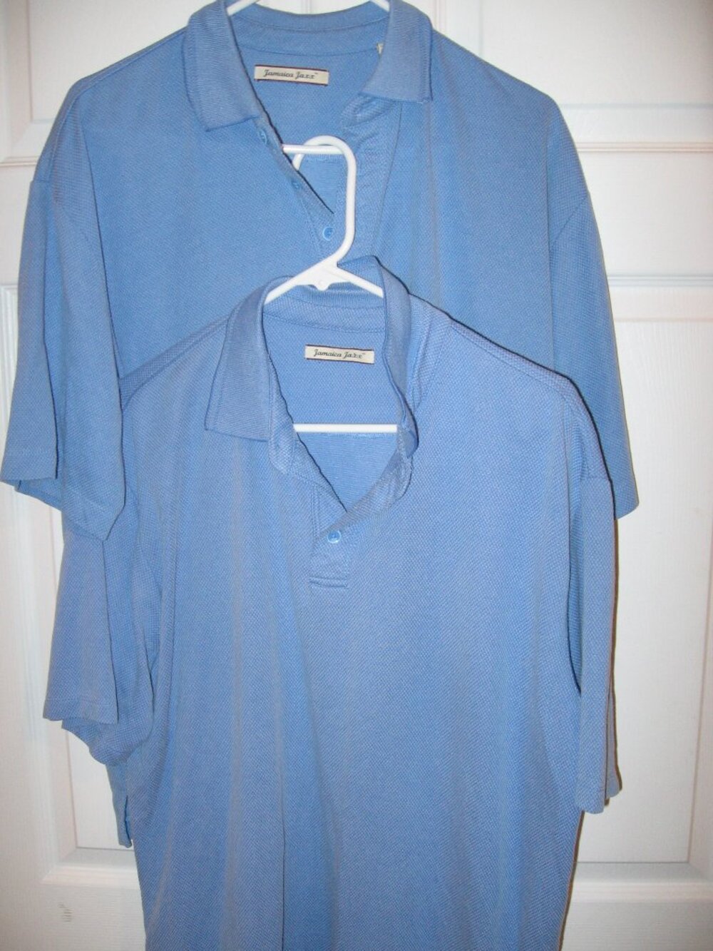 Pair of 2 Jamaica Jaxx Pique Polo Shirts Men's Size Large Blue